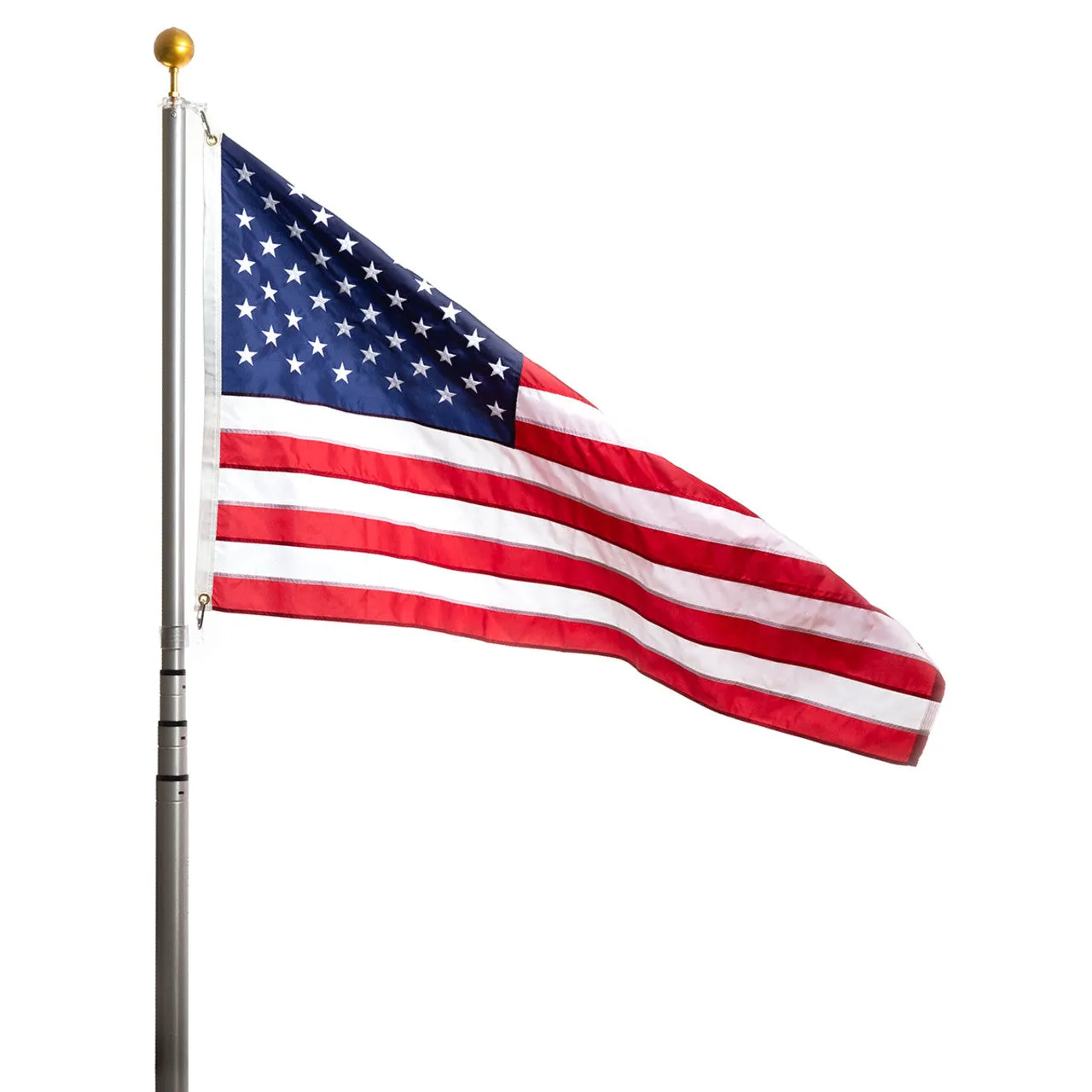 Super Tough Telescoping 17ft or 21ft Flagpole - US Made