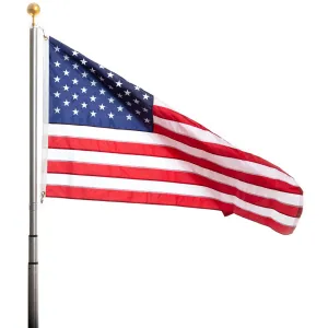 Super Tough Telescoping 17ft or 21ft Flagpole - US Made