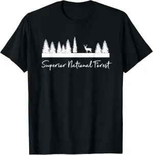 Superior National Forest Camp Campground Deer Camping Hiking T-Shirt