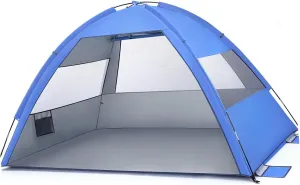 SUPVOX Large Folding Beach Tent 659C Portable Family Camping Tent Sun Shelter for Hiking and Vacation Navy Sunshade Canopy for Outdoor Activities