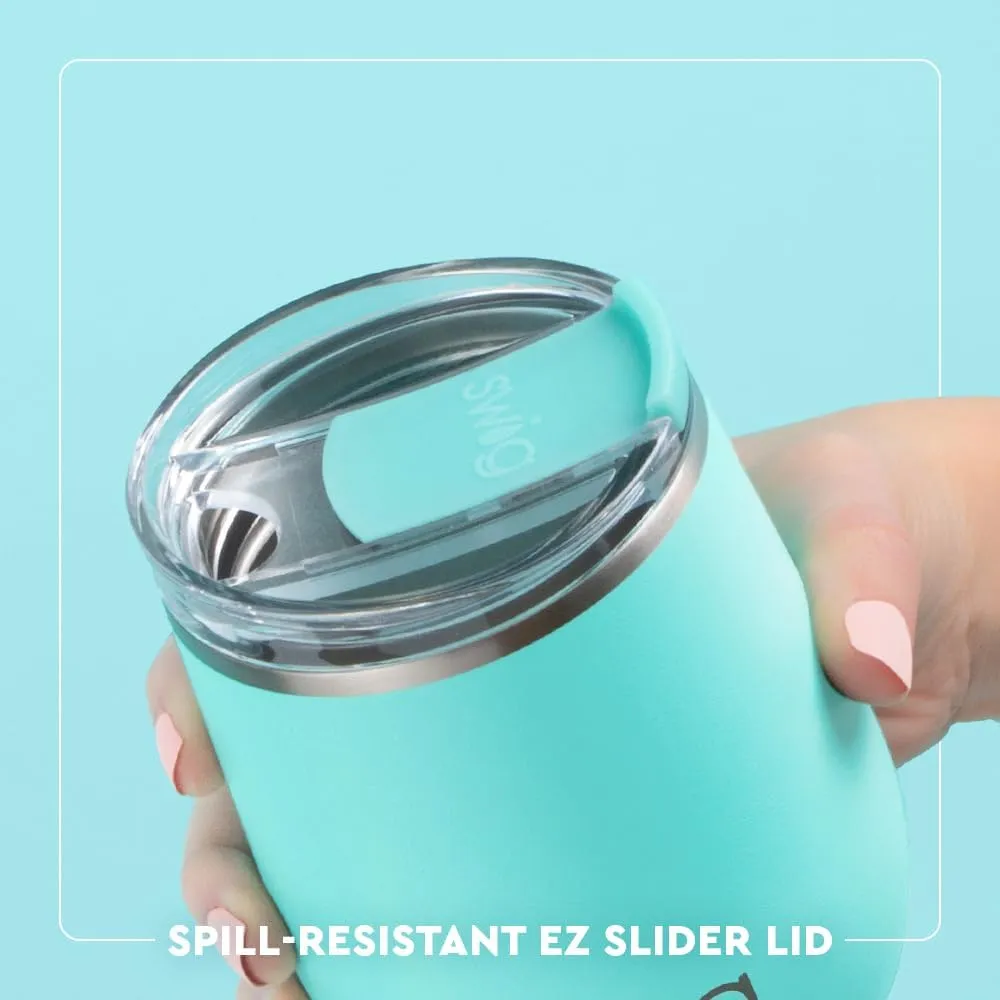 Swig Life 12oz Wine Tumbler with Lid, Stainless Steel, Dishwasher Safe, Portable, Triple Insulated Wine Tumbler (Bride to Be)