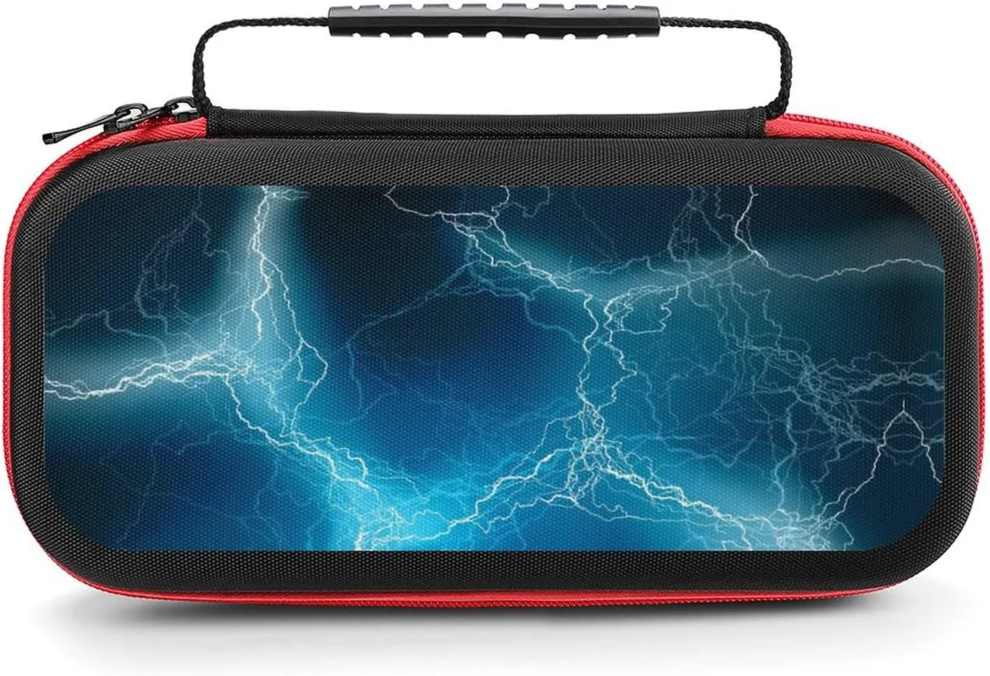 Switch Carrying Case Blue Lighting Charge Switch Game Case with 20 Games Cartridges Hard Shell Travel Protection Storage Case for Console & Accessories