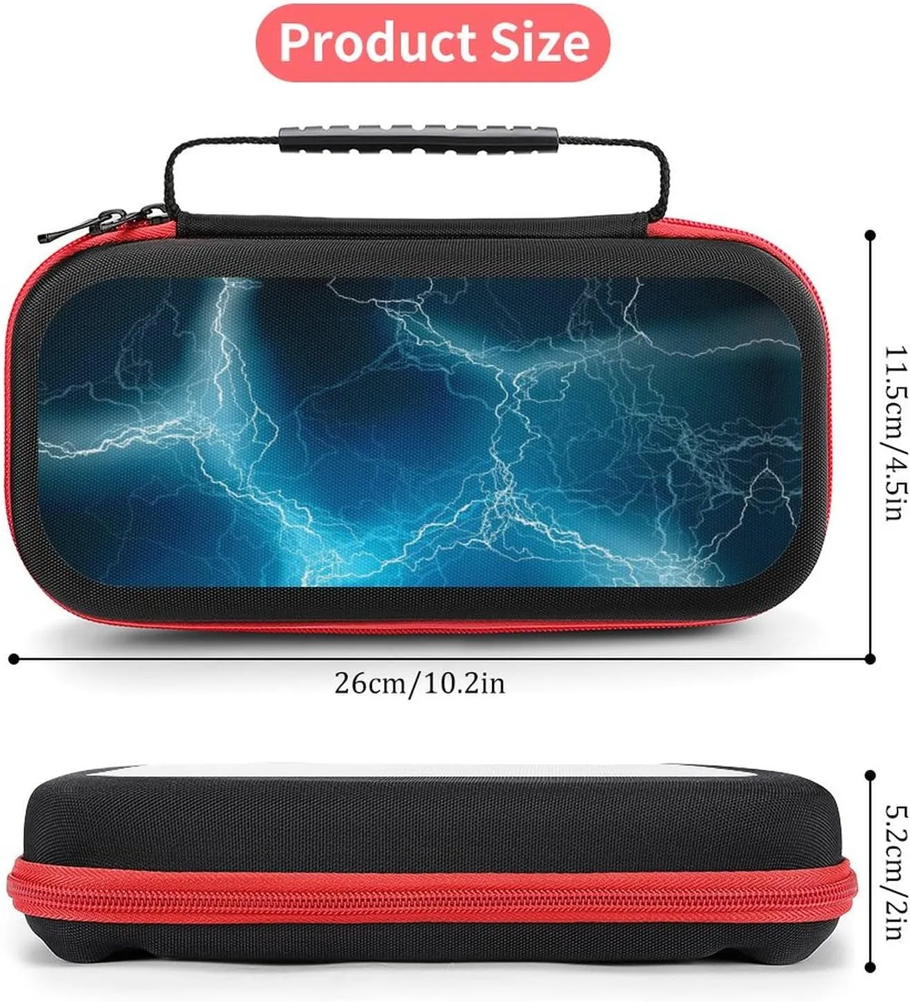 Switch Carrying Case Blue Lighting Charge Switch Game Case with 20 Games Cartridges Hard Shell Travel Protection Storage Case for Console & Accessories