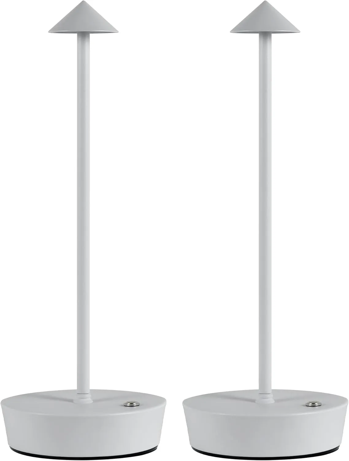 Table Lamps,LED Rechargeable Desk Lamp,Portable Modern USB Battery Operated Lights,Outdoor Waterproof Touch Dimmable,for Patio,Restaurant,Bar,Camping,Dining Home Set of 2 White