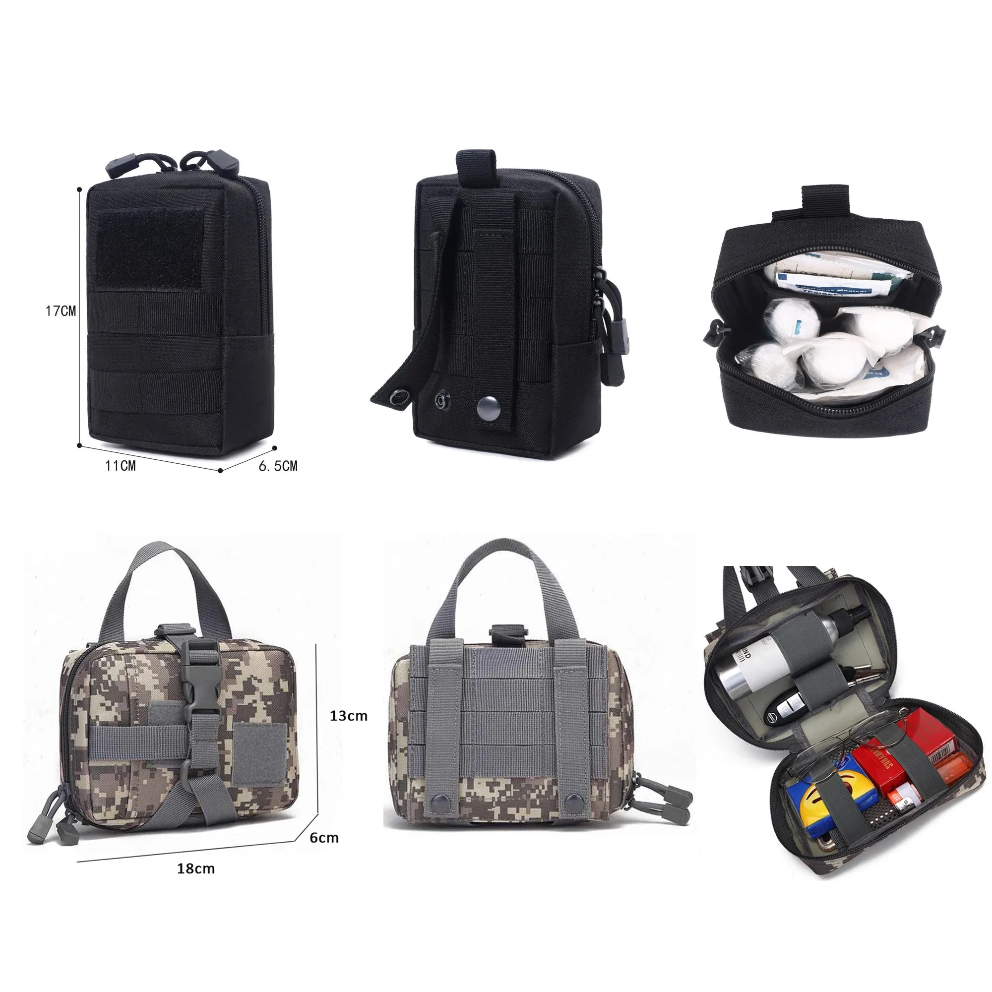Tactical Dog Harness MOLLE Bags