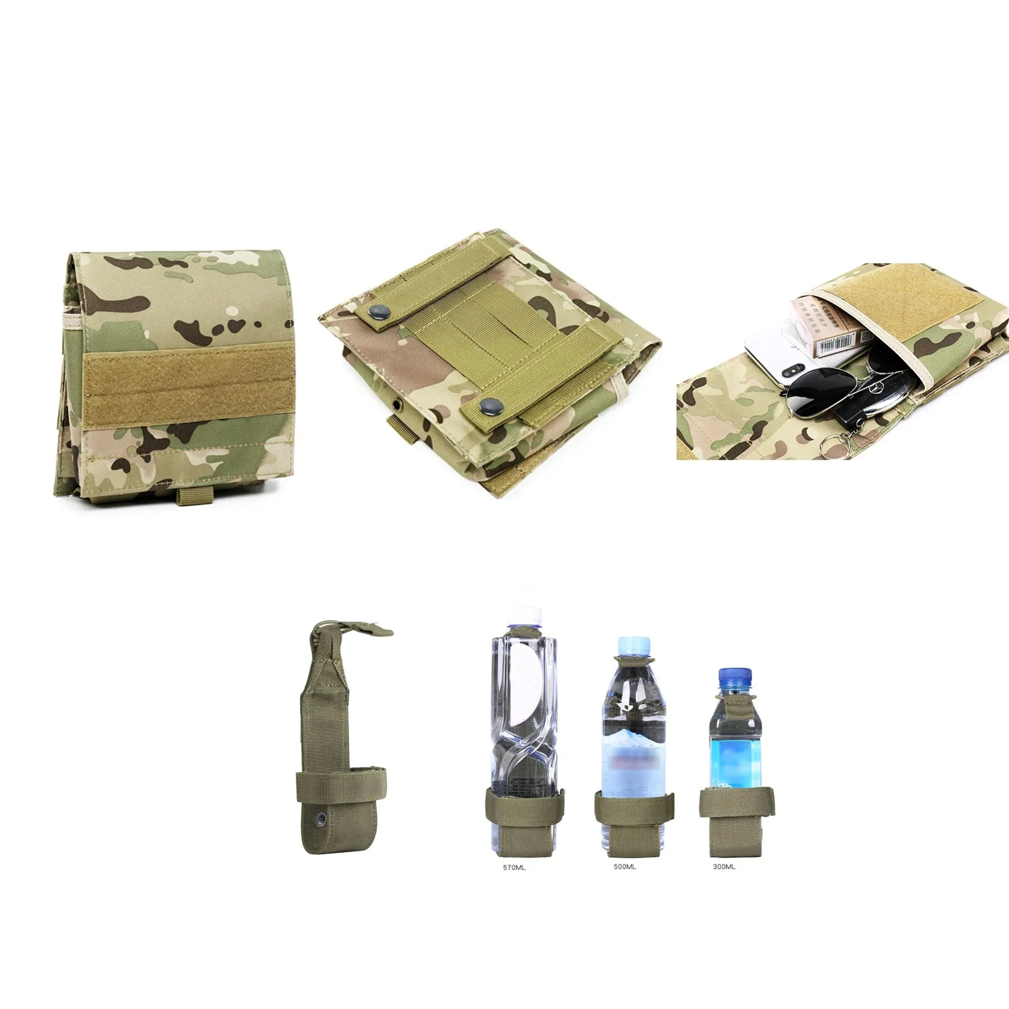 Tactical Dog Harness MOLLE Bags