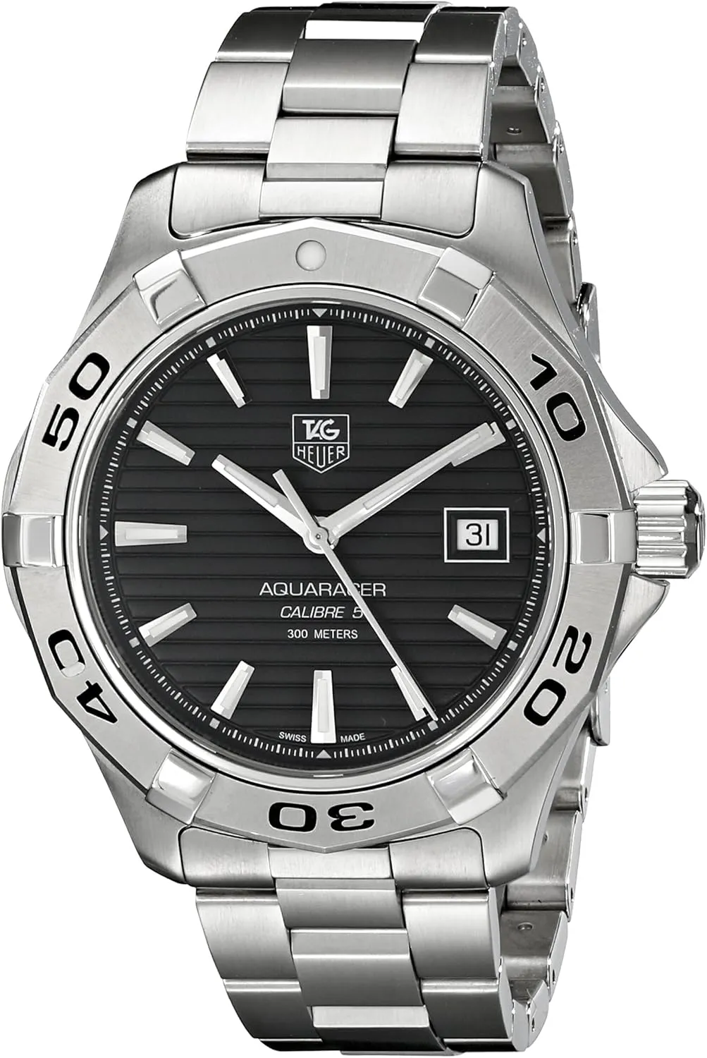 TAG Heuer Men's WAP2010.BA0830 Aquaracer Calibre 5 Automatic Black Dial Watch