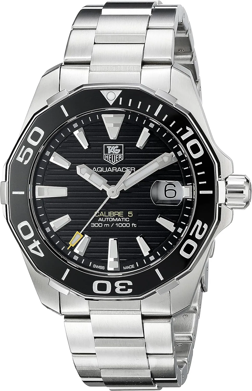 TAG Heuer Men's WAY211A.BA0928 Aquaracr Analog Display Swiss Automatic Silver Watch