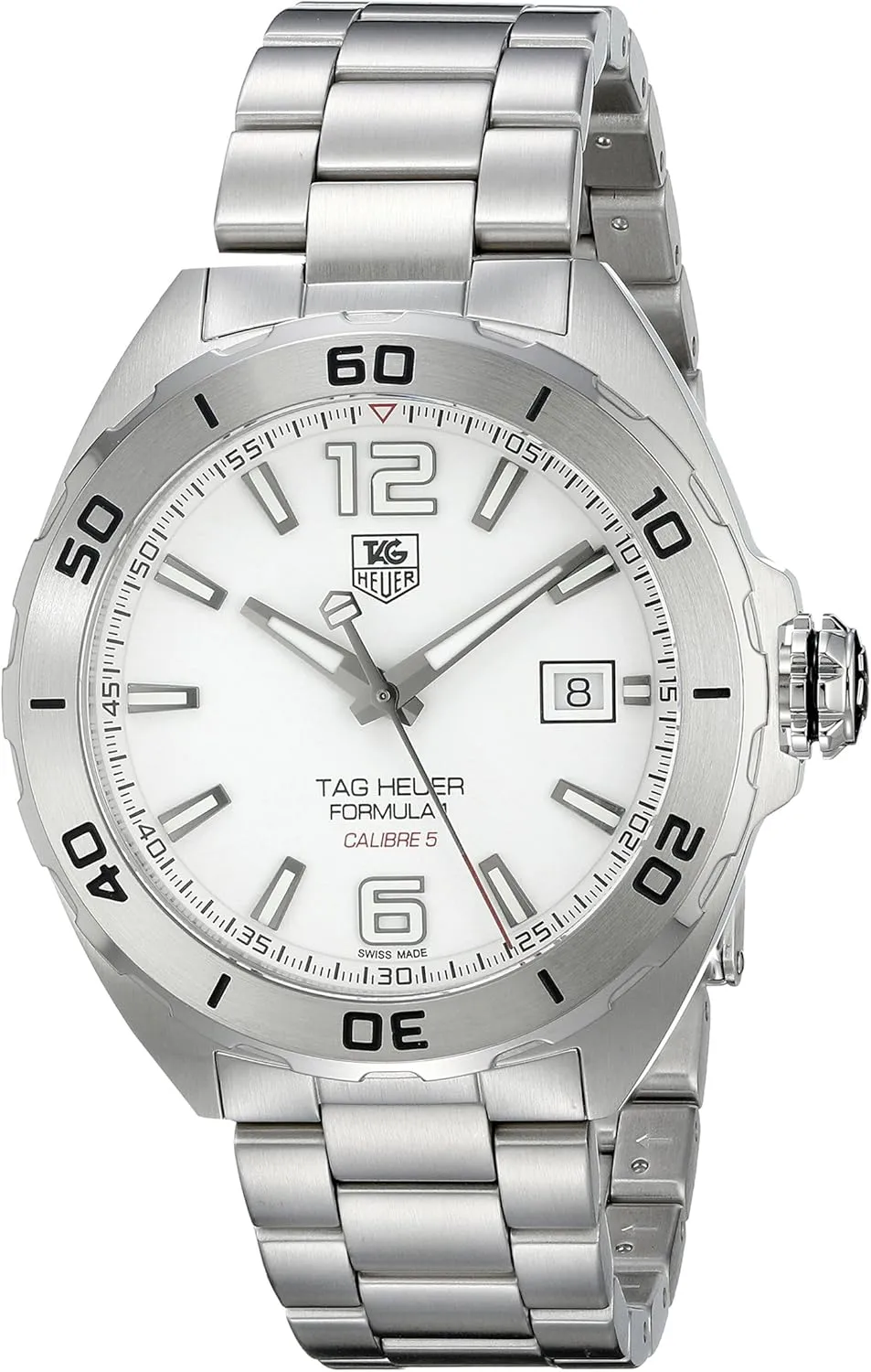 TAG Heuer Men's WAZ2114.BA0875 Analog Display Automatic Self Wind Silver Watch