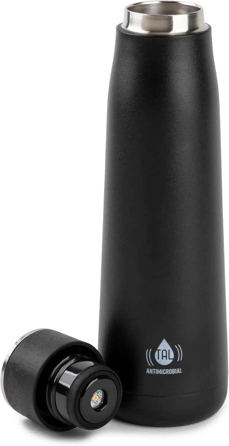 Tal Ultra Bottle - UV Self-Cleaning Double-Wall Insulated Water Bottle - 18oz - Black