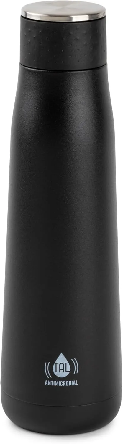 Tal Ultra Bottle - UV Self-Cleaning Double-Wall Insulated Water Bottle - 18oz - Black