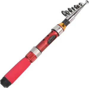 Telescopic Fishing Rod, Collapsible Fishing Rod with Non Slip Grip 1.9m Fiberglass Telescopic Portable Fishing Fishing Rod for Ocean, Rivers, Lakes, Reservoirs