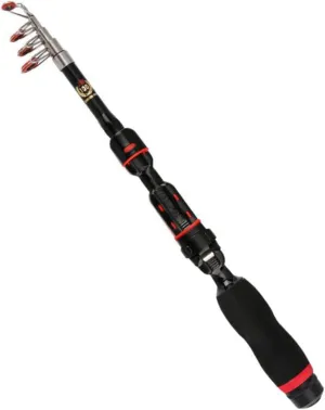 Telescopic Fishing Rod Portable Folding Fishing Accessory for Fish Lovers Durable Miniature Design for Travel and Outdoor
