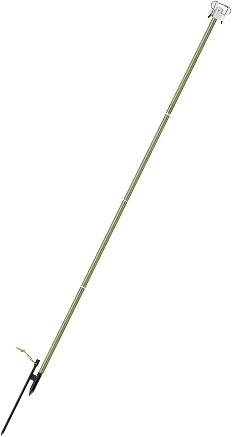 Telescoping Pole, 16mm Thick Aluminum Poles Tent Poles Shade Sail Poles with Lantern Hanger, 3 Aluminum Pole, Peg and Storage Bag for Any Camping or Hiking Situation effortlessly