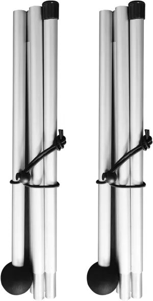Telescoping Tarp Poles 78.7 Inch Total 10 Sections Tent Pole Aluminum Alloy Adjustable Non-Slip Lightweight Beach for Camping Hiking Outdoor Sport Activities