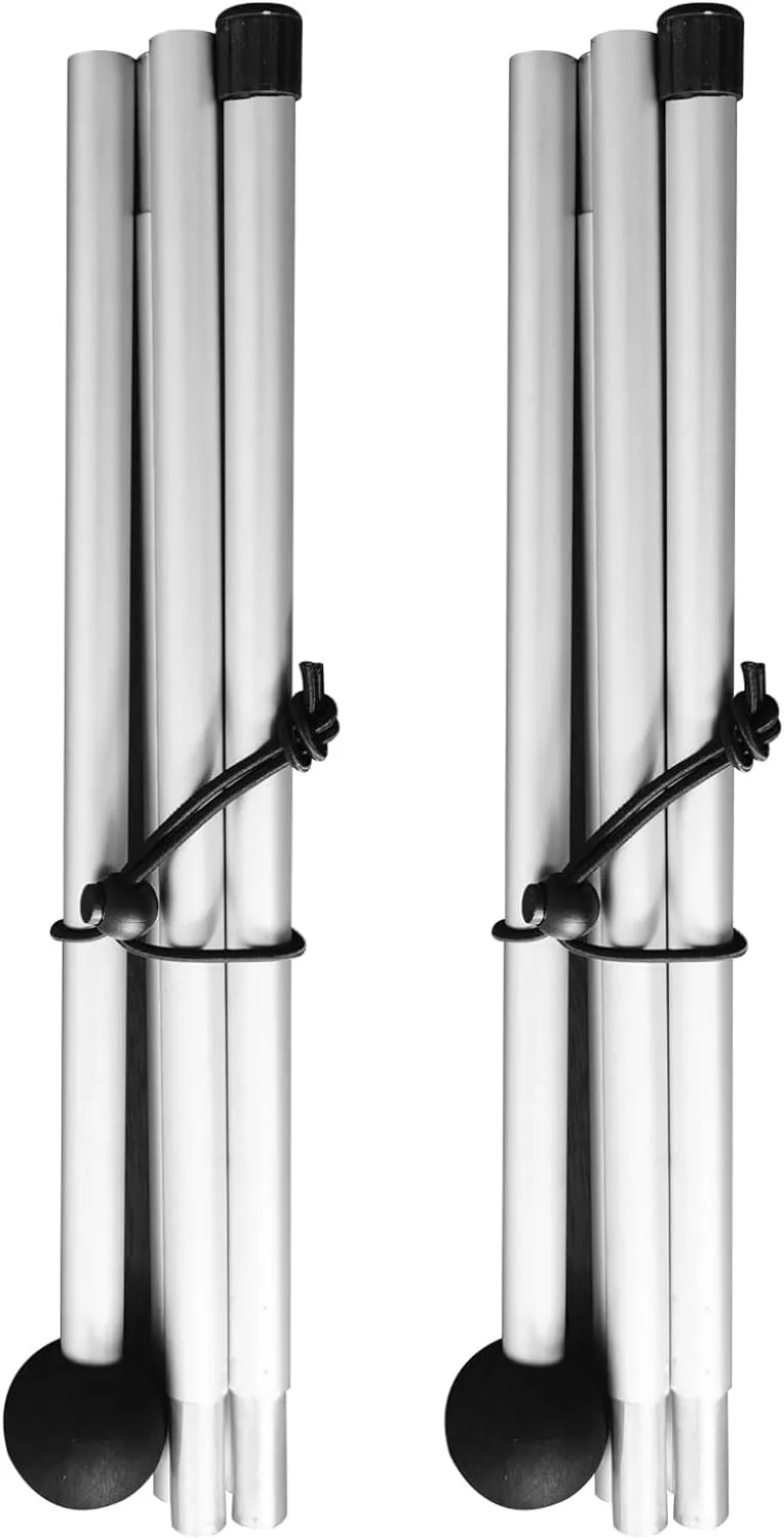 Telescoping Tarp Poles 78.7 Inch Total 10 Sections Tent Pole Aluminum Alloy Adjustable Non-Slip Lightweight Beach for Camping Hiking Outdoor Sport Activities