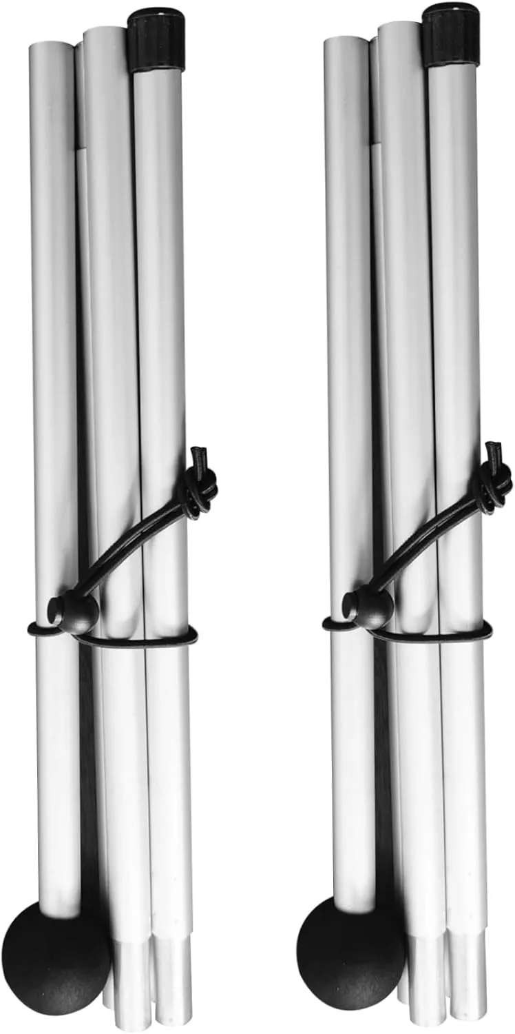 Telescoping Tarp Poles 8 Sections Aluminum Alloy Adjustable Tent Poles for Camping Hiking Outdoor Sport Activities 160cm