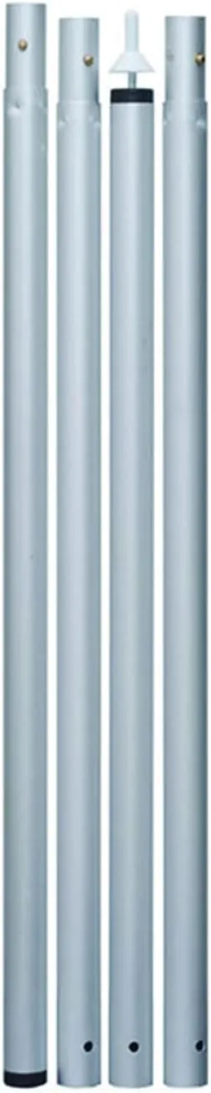 Telescoping Tarp Poles Adjustable Camping Tent Poles Aluminum Awning Tarp Pole, for Camping Tarp Awning Shelter Canopy Sunshade-Silver