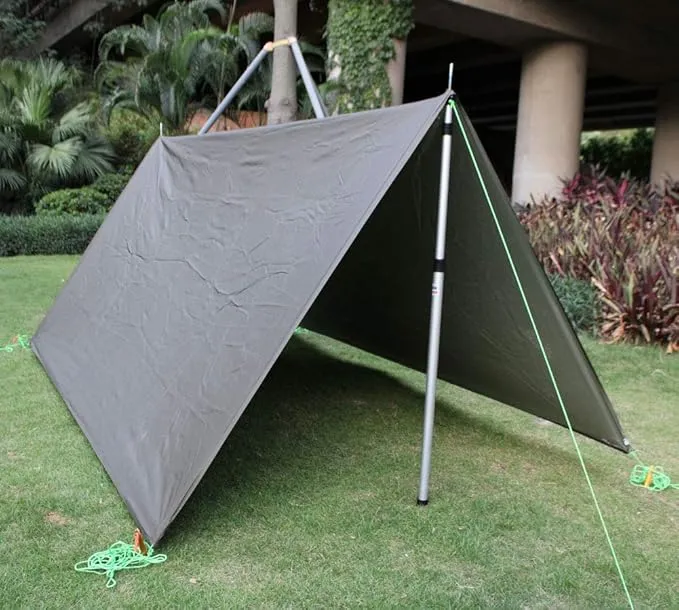 Telescoping Tarp Poles Set of Two, Adjustable Aluminum Rods for Tent Fly Camping Shelter Awning RV Car & Motorcycle Camping, Portable, Lightweight Replacement Tent Poles with Zipper Bag