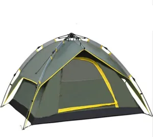 Tent 3-4 Person Hydraulic Automatic Camping Tent Double Layer Instant Setup Outdoor Family Tent Portable Backpacking Tent for Hiking (Color : Blue) (Army Green One Size)
