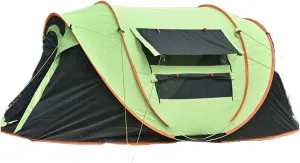Tent 3-6 People Outdoor Fully Automatic Camping Tent Pop-up Tent Instant Setup Tent 4 Season Sun Shelter Family Outdoor Camping Lightweight (Color : Green 5-8people)