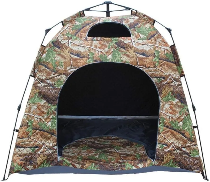 Tent for Camping Waterproof Camping Tent 2 Door 2 Mesh Instant Tent 4 Person Family Hiking 5Kg 210 * 210 * 135Cm Large Space for Picnic Outdoors (Mult, coloured