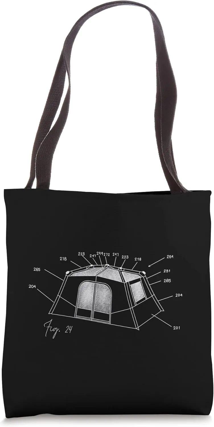 Tent Patent Tote Bag