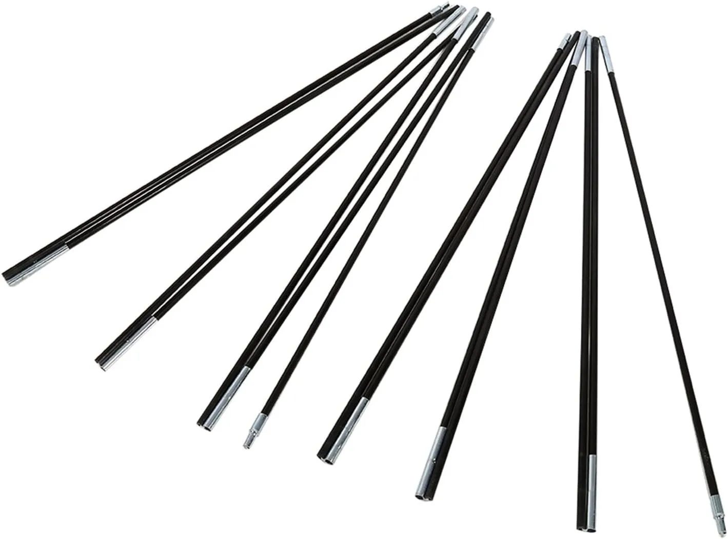 Tent Poles, Double Tent Pole Support Frames Kit Outdoor Tent Bar Tent Building Supporting Rod Tent Pole Repair Kit Replacement Tent Poles Fiberglass for Tarp, Tent, Awning, Camping
