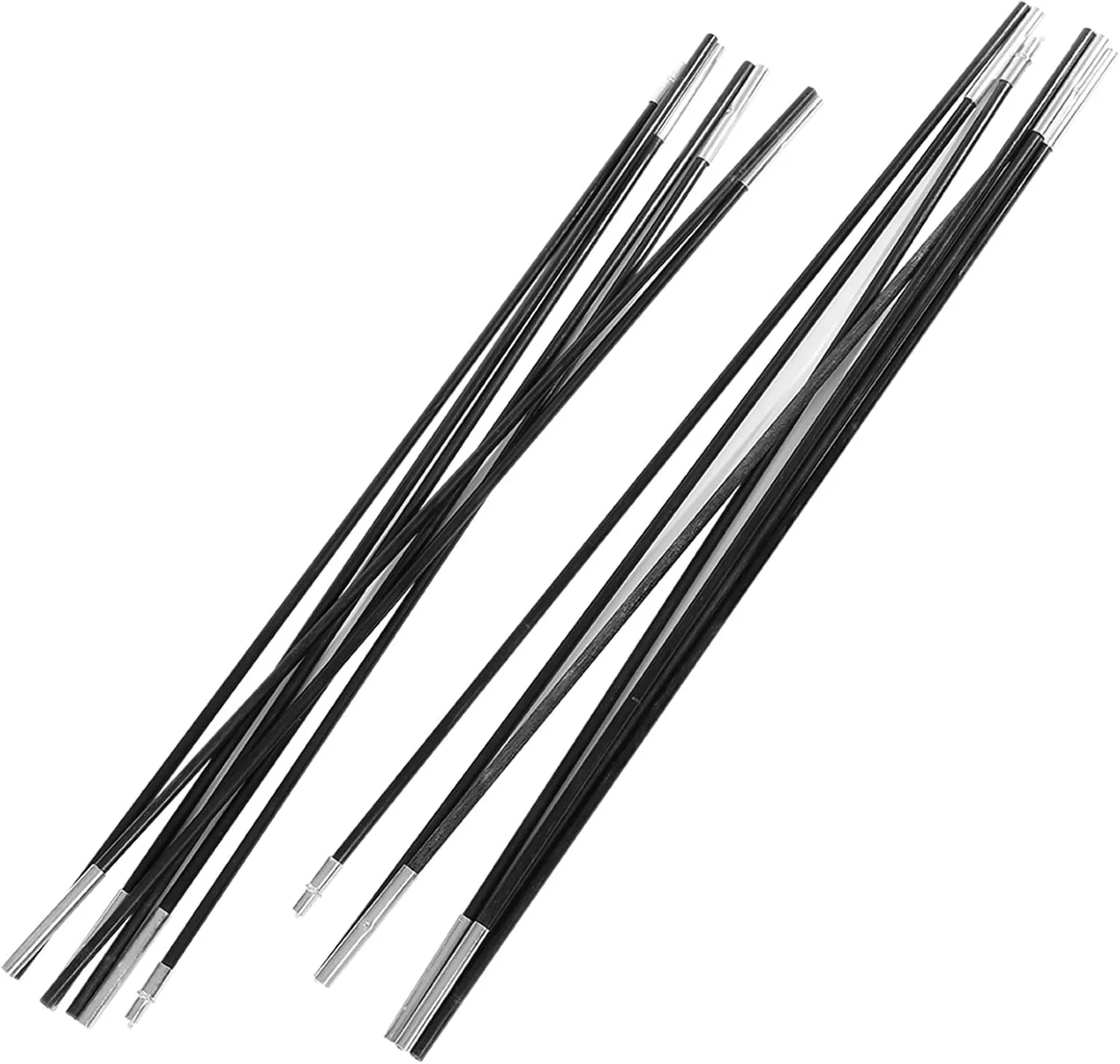 Tent Poles, Fiberglass Tarp Poles Foldable Tent Poles Replacement Portable Tent Poles for Tarp Lightweight Canopy Poles Durable Telescoping Tarp Poles for 3 or 4 Person Camping Tent