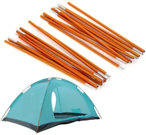 Tent Poles Replacement, 2pcs Aluminum Alloy Tent Pole, Multifunction Lightweight Replacement, Tent Repair for Camping Hiking, Collapsible Tent Poles, 142 inch/pc
