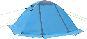Tent, Snow Skirt Winter Tent 2 Person Aluminum Pole Tent Mountaineering Snowfield Lightweight Backpack Four Seasons Tent'', Blue