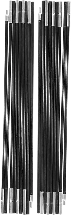 Tent Tarp Poles 4.9M, Universal 9 Sections Fiberglass Camping Tent Pole Bars Camping Awning Poles Fibreglass Pole Kit for Outdoor Camping Hiking Fishing Backpacking