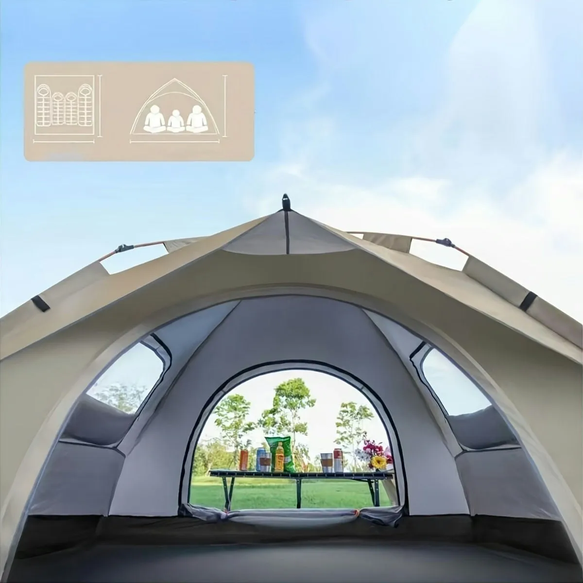 Tent Waterproof Instant Camping Shelter (4-Person)