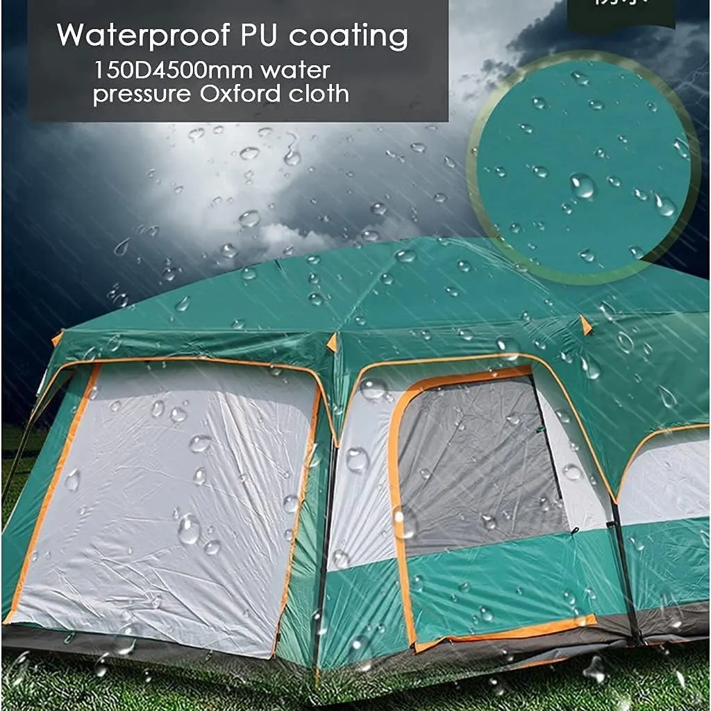 Tents Camping Tent 6 Person,Waterproof 150D Oxford, Family Tent with Bedrooms, Instant Tents for Camping with Awning, 4-6 Person Tunnel Tent