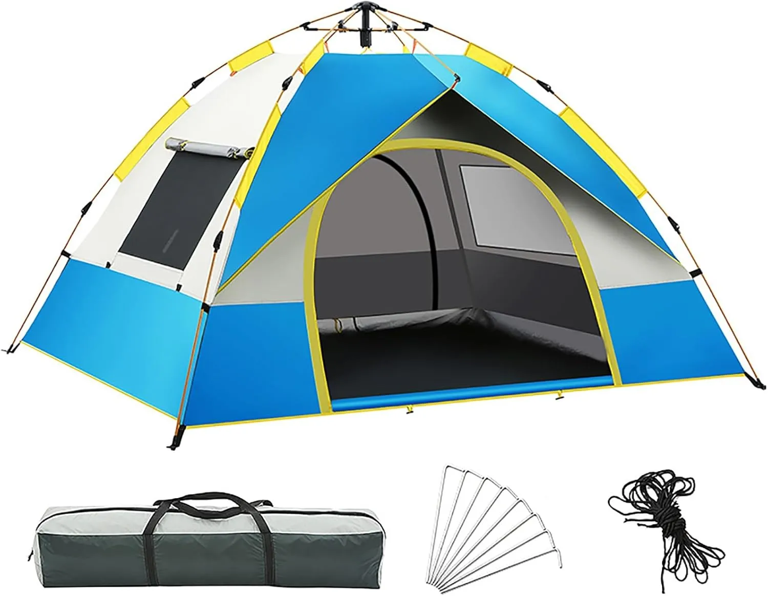Tents for Portable Camping, 3-4 Person Tent, Made of Water-Repellent Fabric, Suitable for Camping and Traveling