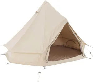 Tents Large Camping Yurt Tent Bell Teepee Tents with Stove Hole Cotton Canvas Tents 4 Season Tent for Family Camping Outdoor Hunting (Color : Cotton, Size : 3M)