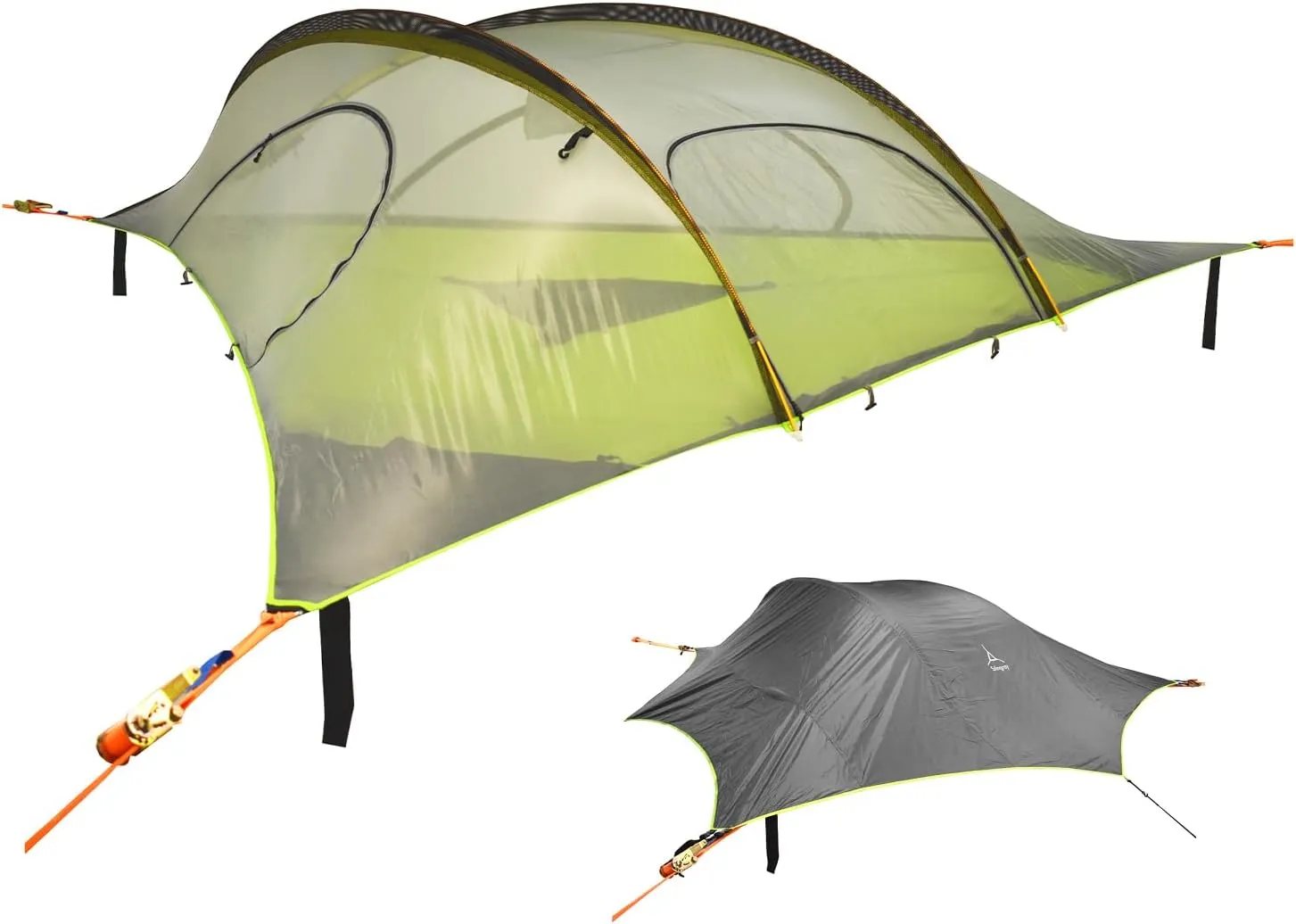 Tentsile Stingray V3 Tree Tent, Camping Hammock Tent, 3P Capacity, Portable Tree House Shelter for Campers, Backyards, Campgrounds, Designed in The UK
