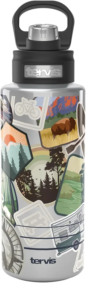 Tervis Camp Canada Water, 32oz Wide Mouth Bottle, Stainless Steel