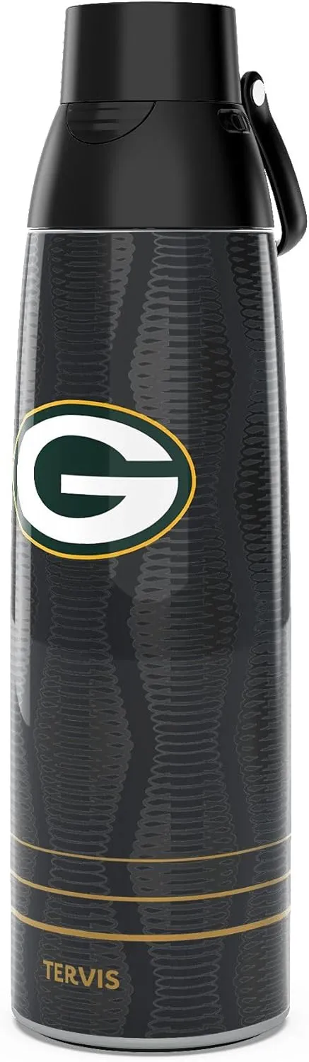 Tervis Venture Water Bottle NFL® Green Bay Packers - Full Speed Triple Walled Insulated Tumbler Travel Cup Keeps Drinks Cold & Hot, 36oz, Stainless Steel
