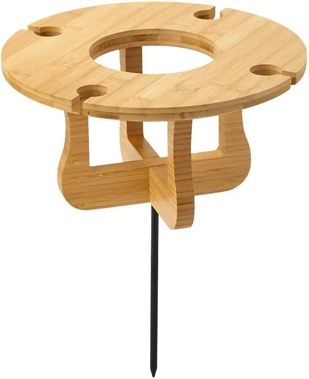 The Lakeside Collection Outdoor Wine or Beer Picnic Table - Wine