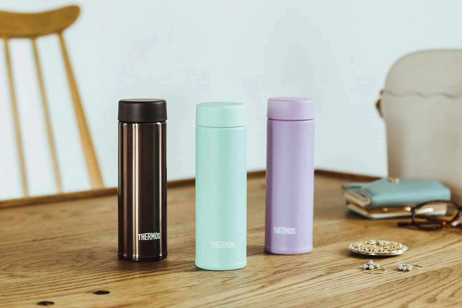 Thermos Water Bottle, Vacuum Insulated Pocket Mug, 5.1 fl oz (150 ml), Mint, JJ-150 MNT