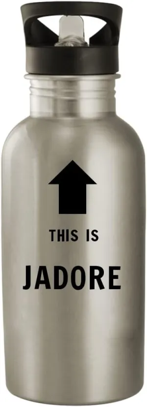 This Is Jadore - 20oz Stainless Steel Water Bottle, Silver