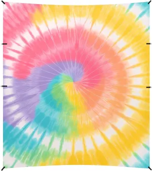 Tie-dye Pattern Rainbow Colors Tie-dye Background Foldable Beach Cabana UPF50  Lightweight Portable Sun Shelter with Sand Shovel, Sandbags for Family Trips, Picnics & Camping