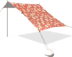 Tiny Daisies Flowers Stable Beach Tent UPF50 Lightweight Shade Sun Shelter with Carrying Bag for Camping Trips, Fishing, Backyard Fun or Picnics