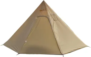 Tipi Tent Half Pyramid Mesh 2-4 Person Hot Teepee Tent with Fire Retardant Stove Jack for Flue Pipes 2 Person Mesh