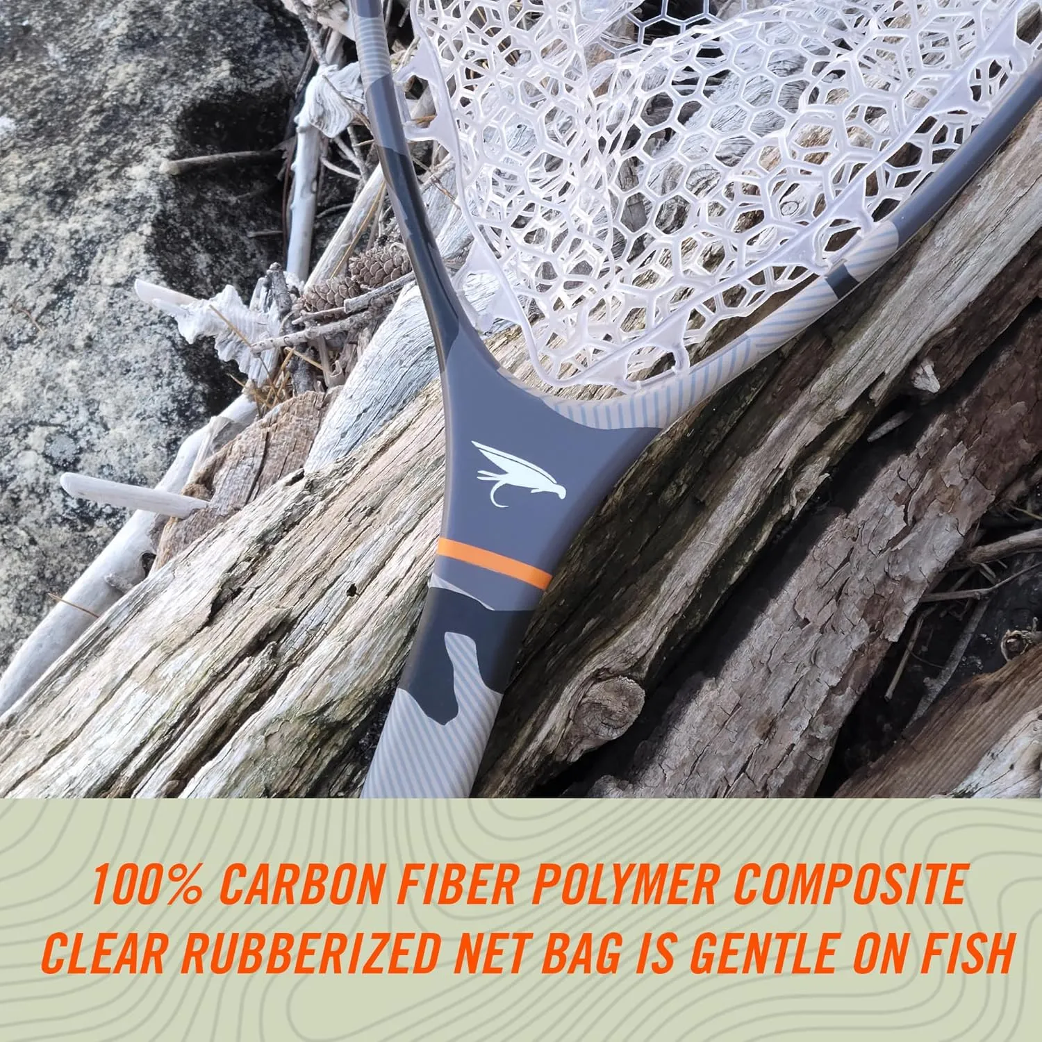 Titanium Carbon Fiber Fishing Net - Lightweight Durable Floating with Lanyard
