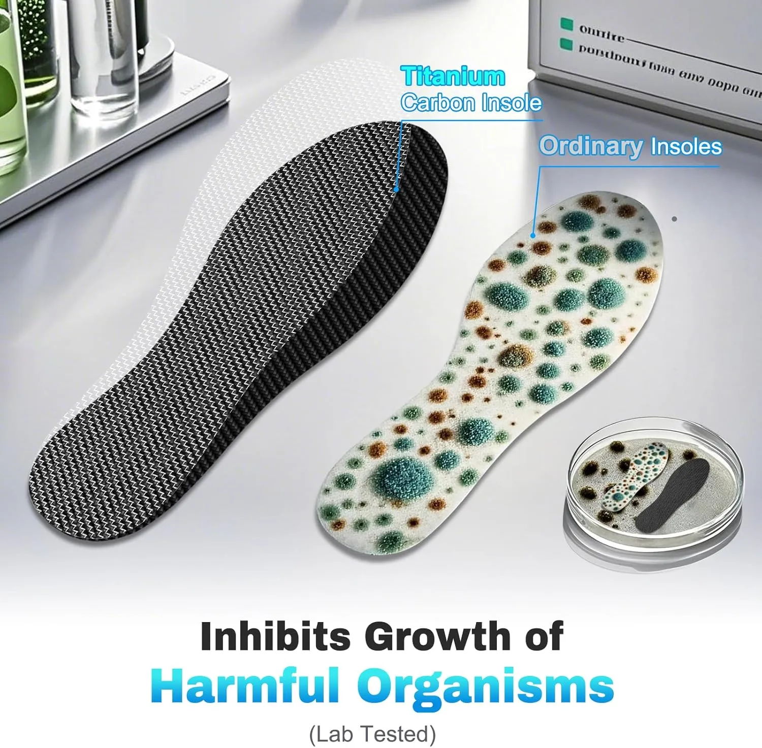 Titanium Enhances Carbon Fiber Insole, 1Pair Rigid Shoe Insert For Pain Relief Of Turf Toe, Foot Fractures, Hallux Rigidus, Limitus - Carbon Foot Plate For Sports, Hiking, Walking, Basketball, Running