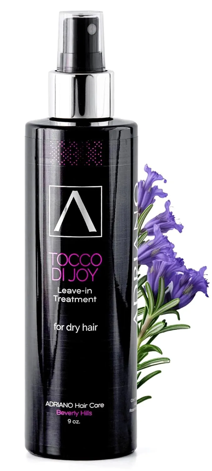 Tocco di Joy Leave-In Conditioner - Luxury Hair Treatment with Rosemary Oil for Frizz Control & Heat Protectant - Hair Conditioner Spray for All Hair Types - Crafted in Beverly Hills - 9oz