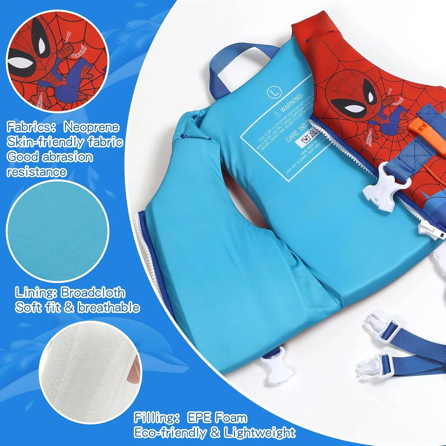 Toddler Swim Vest with Adjustable Strap for 22-30-40-50-90lbs Boys Girls Swimming Aids for 1-9  Years Toddlers Kids Float Jacket Suit for Swim Sea Beach Water Pool