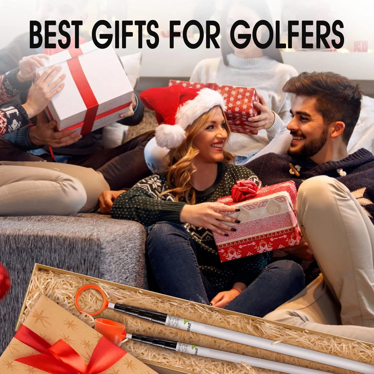 ToVii Golf Ball Retriever, 9ft 12ft 15ft 18ft Aluminum Alloy Shaft Golf Ball Retriever Telescopic with Premium Nylon Cup Ball Retriever Tool Golf Retriever, Golf Accessories Golf Gift for Men Women